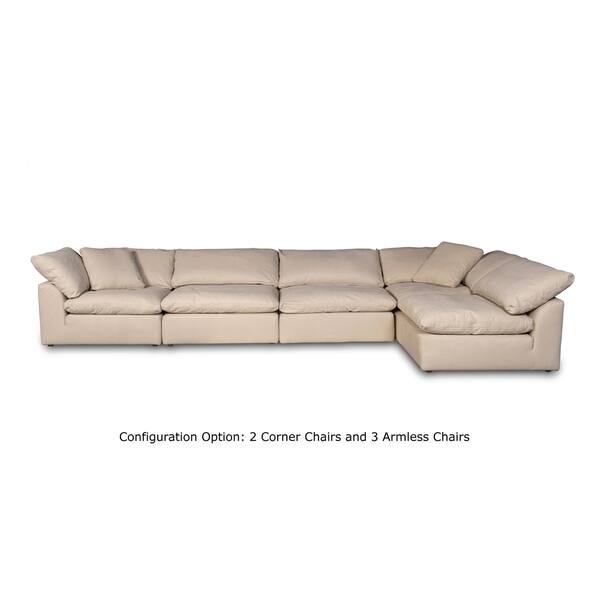 Shop Cloud Puff Slipcovered Modular Sectional Sofa Slipcover Shop Cloud Puff Slipcovered Modular Sectional Sofa Slipcover