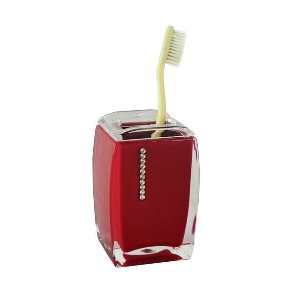 Bathroom Set 6 Piece Storage Deep Elegant Red W Crystal Bathroom Set 6 Piece Storage
