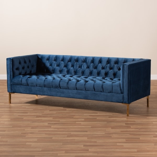 Baxton Studio Glam Velvet Sofa On Sale Bed Bath Beyond