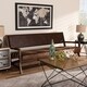 preview thumbnail 1 of 8, Baxton Studio Rustic Brown Faux Leather Sofa