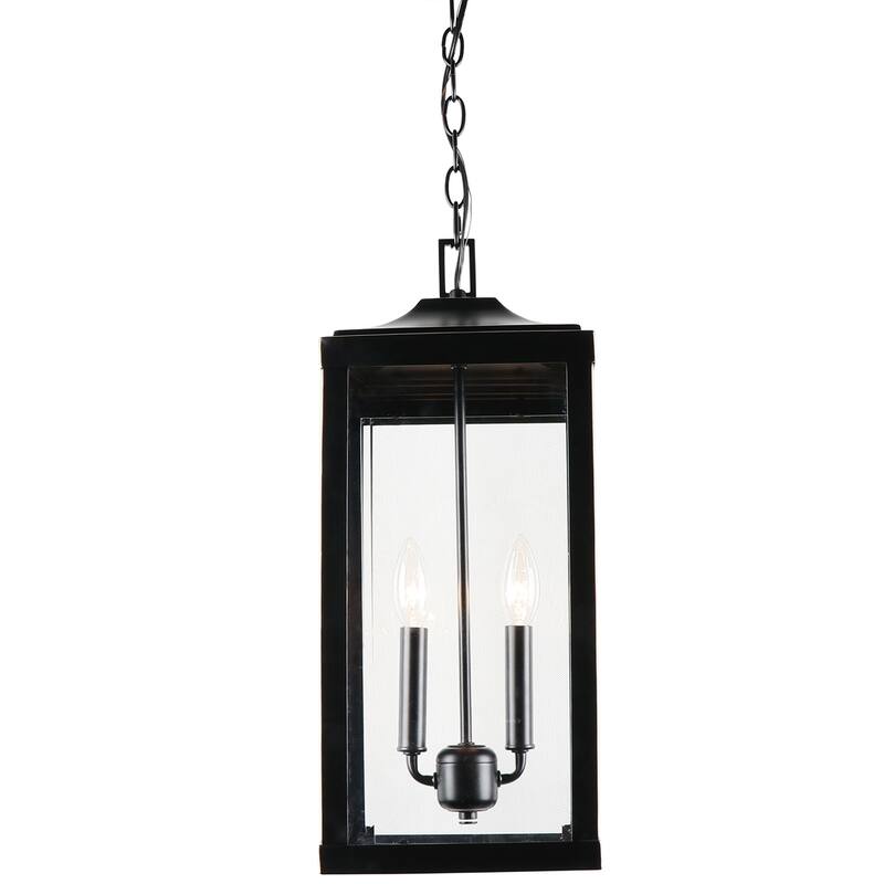 2-light Imperial Black Outdoor Hanging Lantern