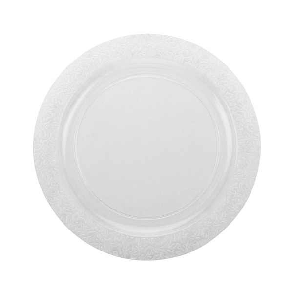 Party Joy 6" Lace Clear Plastic Plates, Pack of 100
