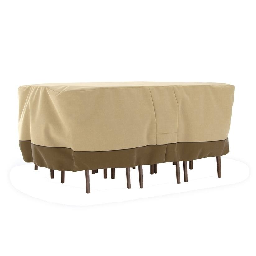 Dura Covers Fade Proof Rectangular Oval Heavy Duty Patio Table and Chair Set Cover - Medium - Not Available - Not Available