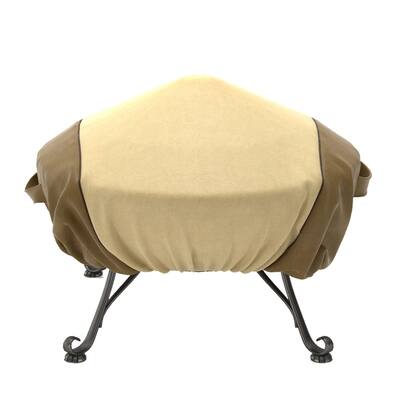 Dura Covers Fade Proof 2 Tone 44" Heavy Duty Water Resistant Round Fire Pit Cover - Large