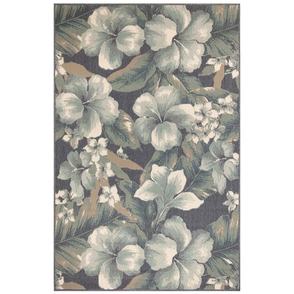 Liora Manne Riviera Tropical Flower Botanical Outdoor Rug