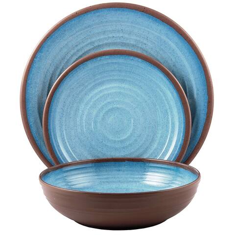 Melamine Dinnerware Find Great Kitchen Dining Deals Ping At Melange 12 Pcs Melamine Dinnerware Set Clay Collection Color Light Blue