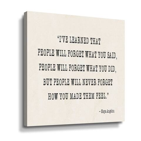 Maya Angelou "People V" Gallery Wrapped Canvas