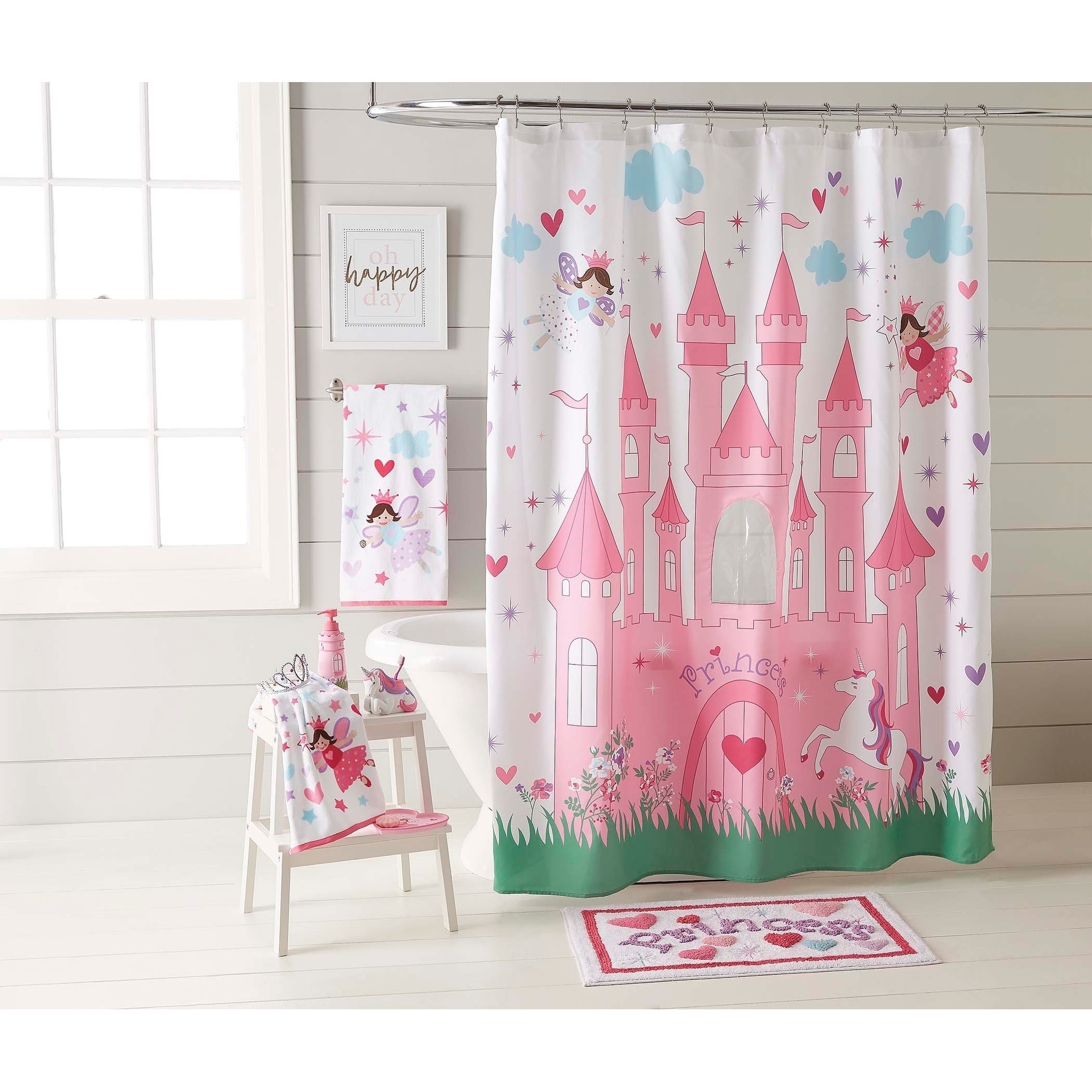 barbie dream house shower curtain