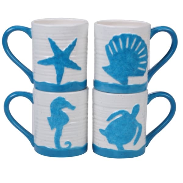 Certified International Natural Coast Mugs, Set of 4