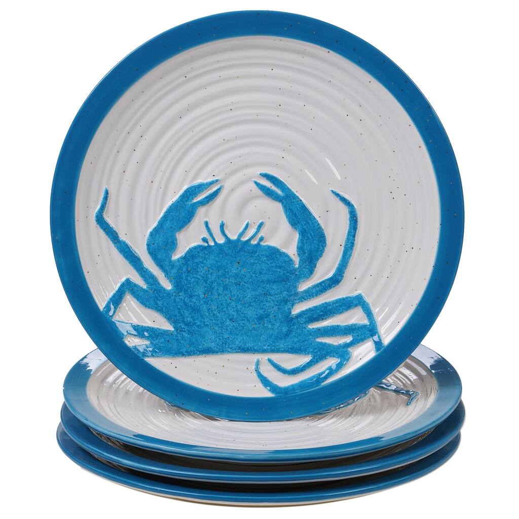 Certified International Natural Coast Crab Dinner Plates, Set of 4