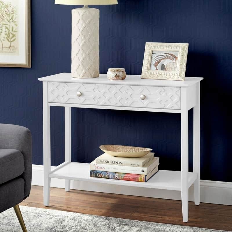 Simple Living Raya Console Table - White