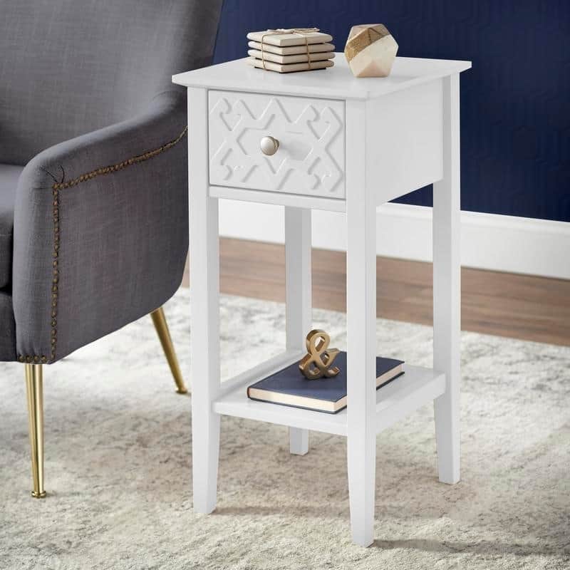 Simple Living Raya End Table - White