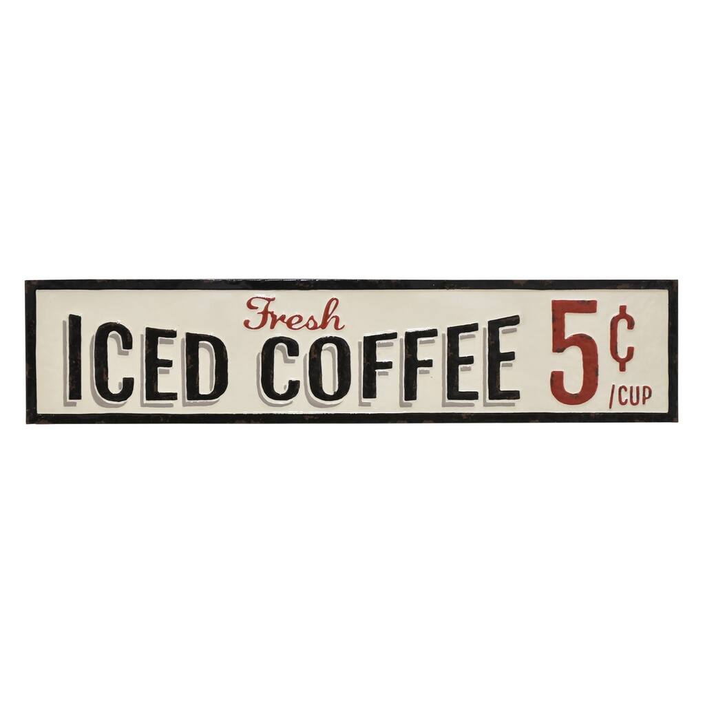 8 " White Metal Novelty Sign