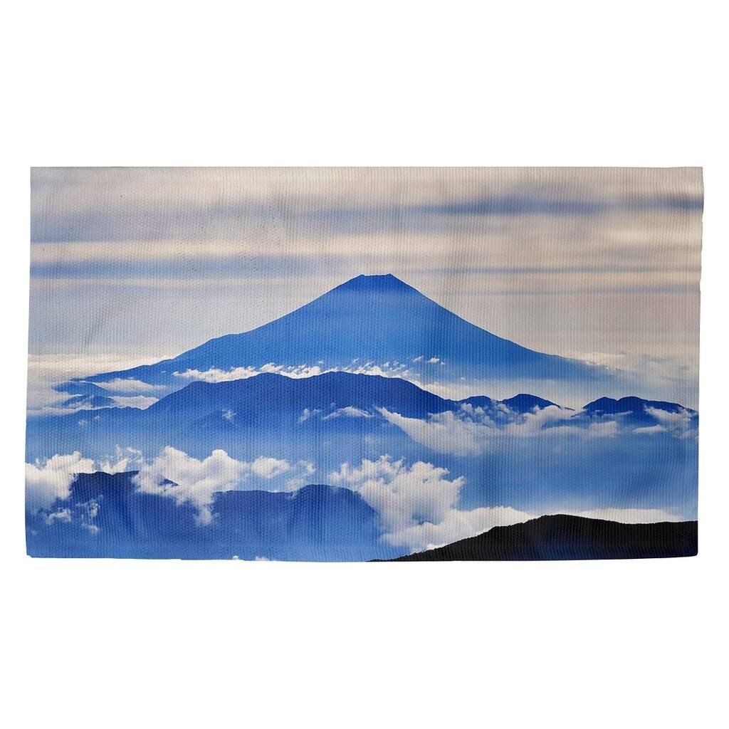 Katelyn Smith Mt. Fuji in Blue Dobby Rug