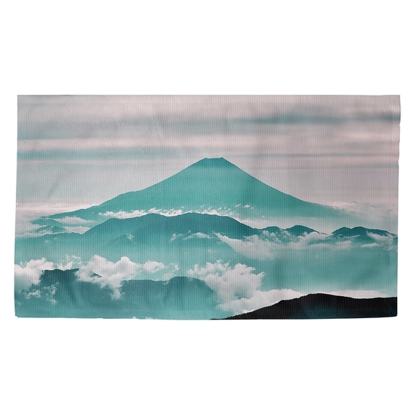 Katelyn Smith Mt. Fuji in Green Dobby Rug