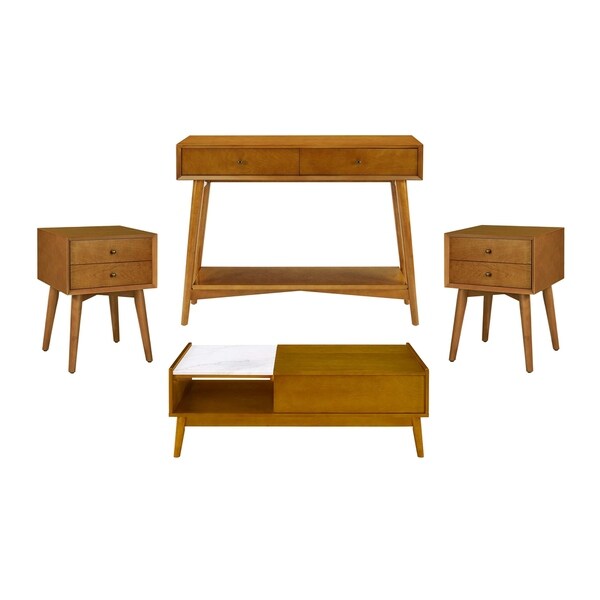 Landon 4 Piece Set Console Coffee 2 End Tables