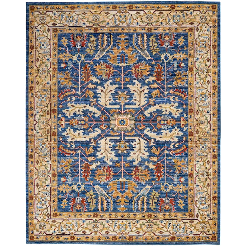 Nourison Majestic Vintage Persian Area Rug - 5' 6" x 8' - Denim Blue - Rectangle