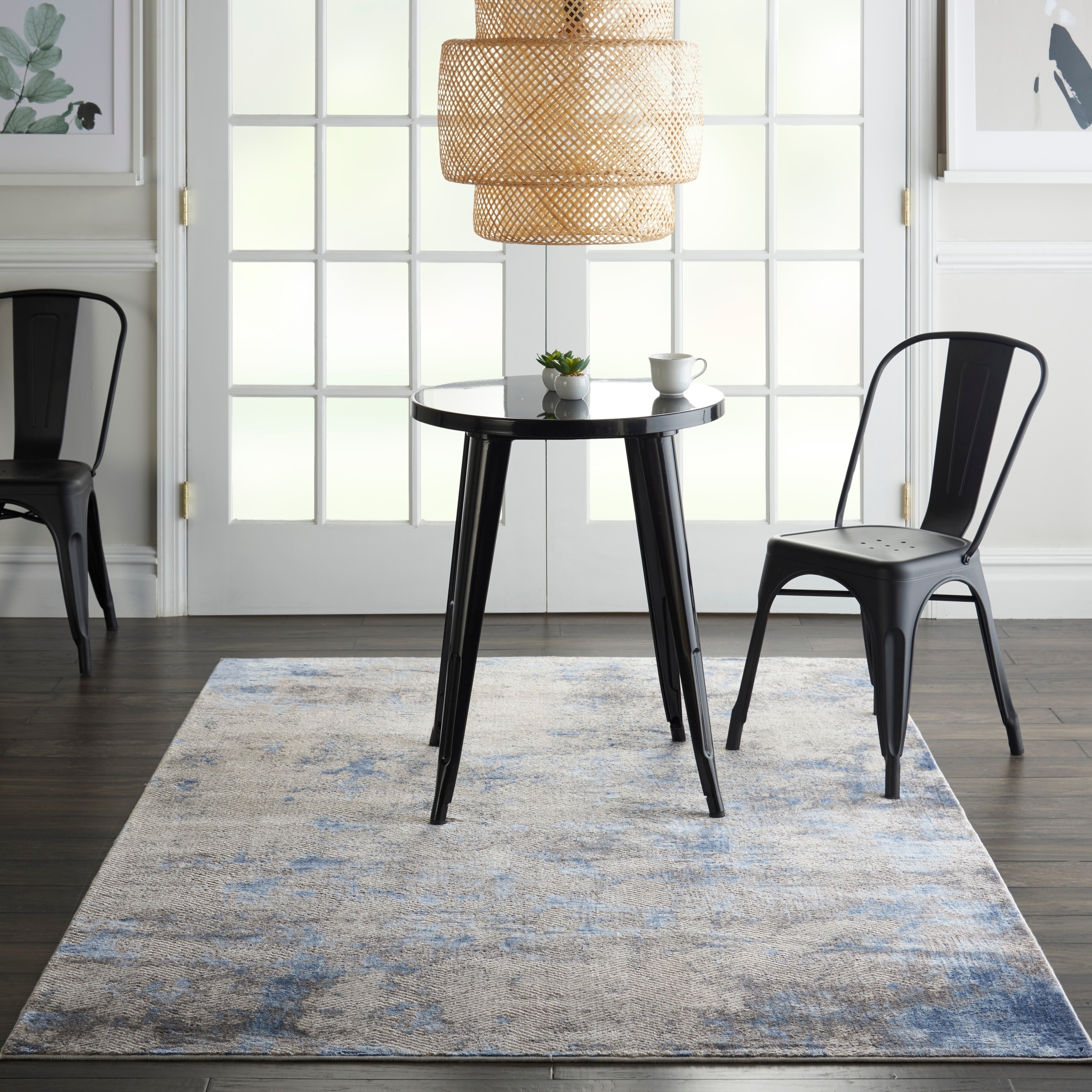 Nourison Sleek Textures Distressed Abstract Area Rug