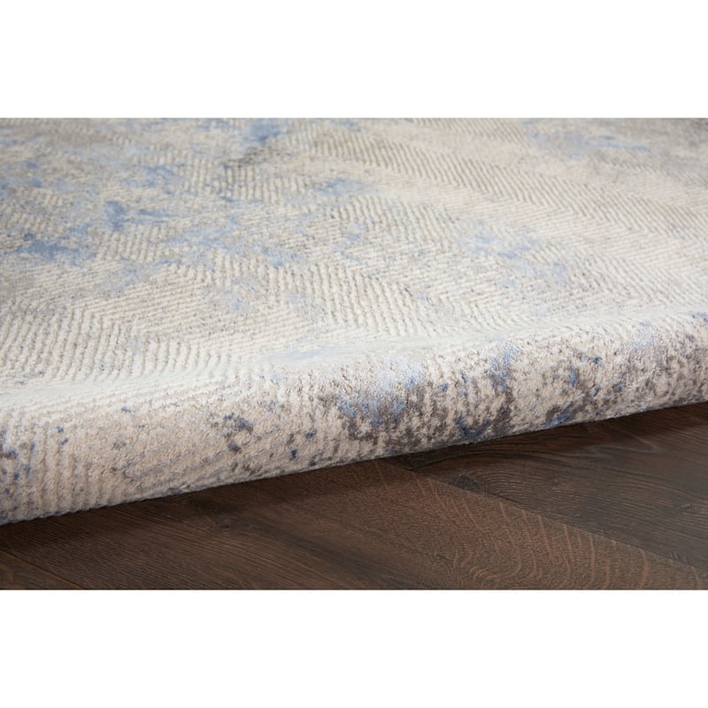 Nourison Sleek Textures Distressed Abstract Area Rug