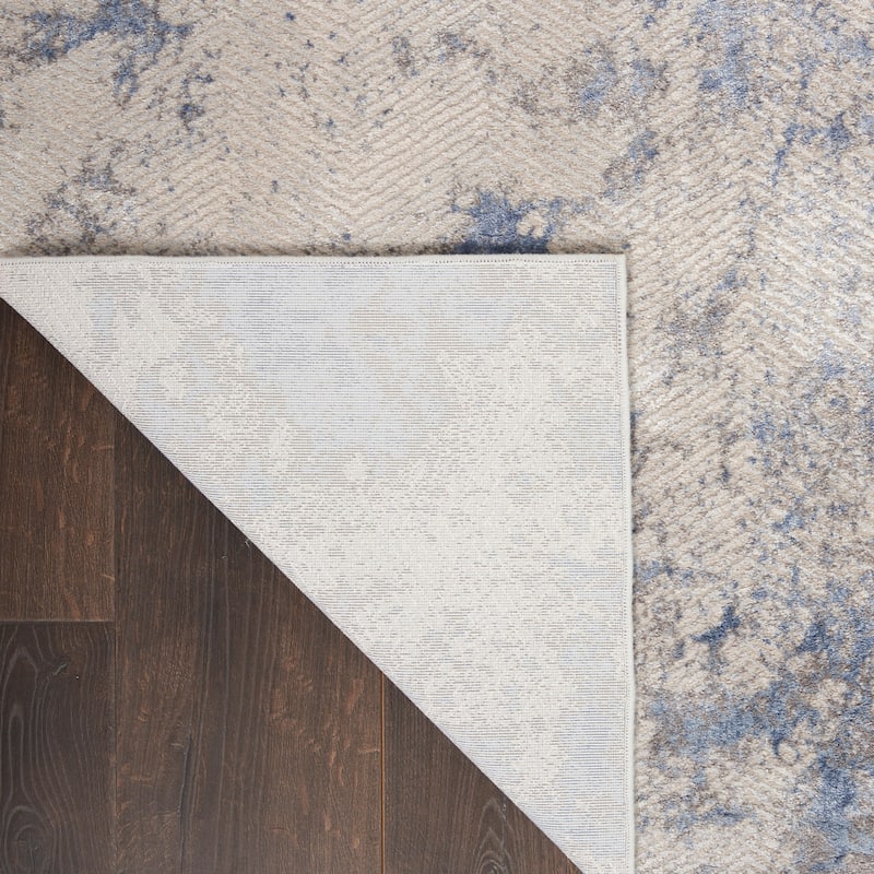 Nourison Sleek Textures Distressed Abstract Area Rug