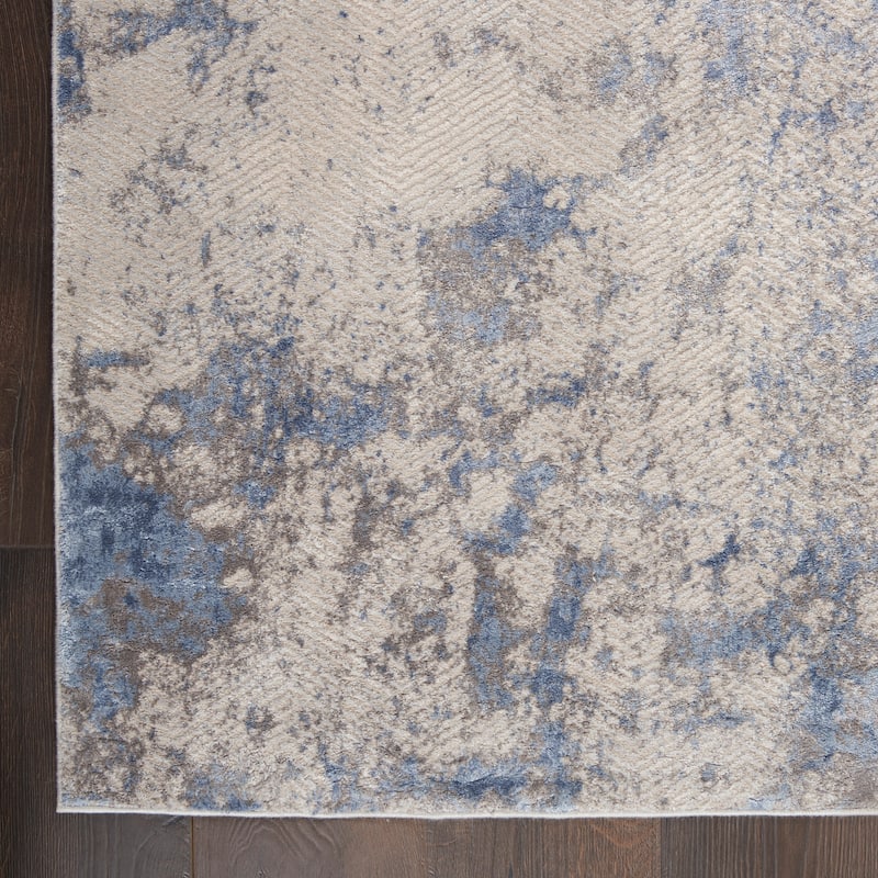 Nourison Sleek Textures Distressed Abstract Area Rug