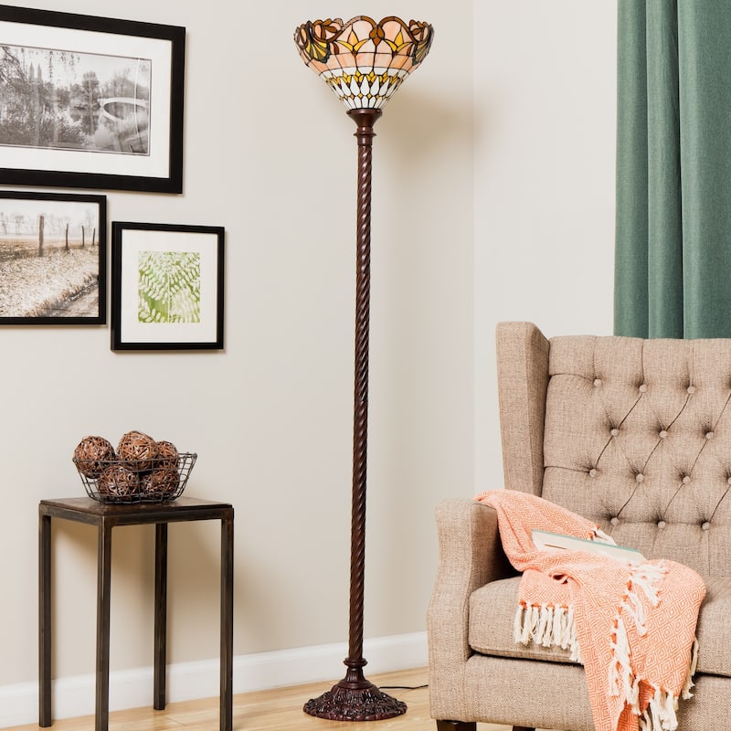 Tiffany-style Classic Jewel Torchiere