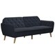 preview thumbnail 11 of 47, The Novogratz Tallulah Velvet Fold-down Memory Foam Futon