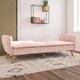 preview thumbnail 9 of 47, The Novogratz Tallulah Velvet Fold-down Memory Foam Futon