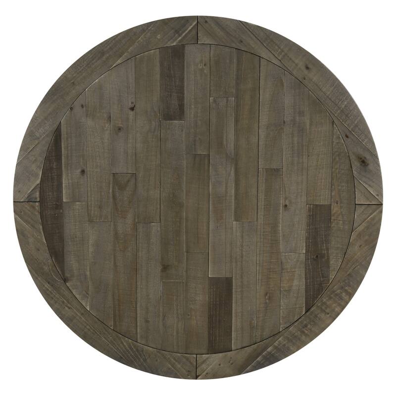 Roundhill Furniture The Gray Barn Spring Mount 5-piece Round Dining Table Set with Cross Back Chairs