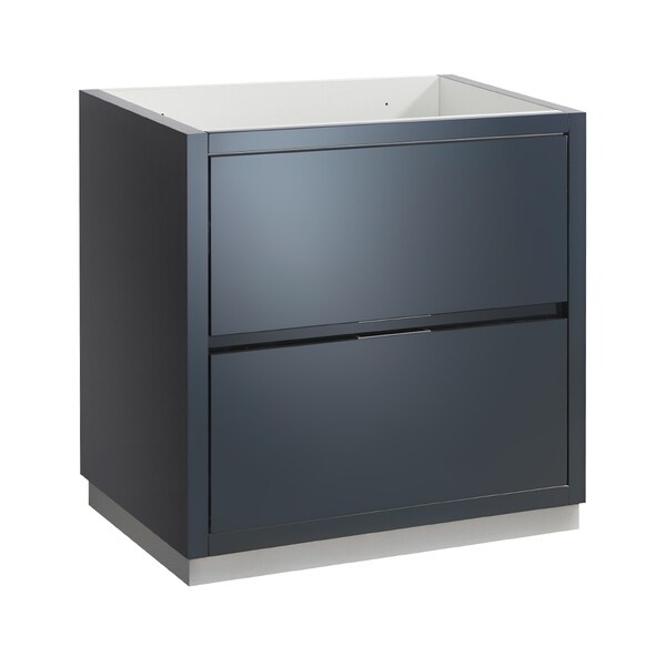 Fresca Valencia 30" Dark Slate Gray Free Standing Modern Bathroom Cabinet - Silver