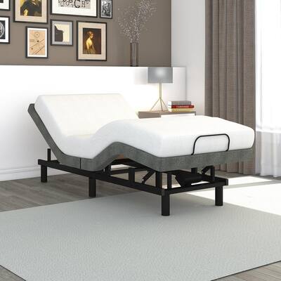 Signature Sleep Gold Adjustable Power Base with Inspire 6 Inch Memory Foam Mattress Set, Twin XL - N/A