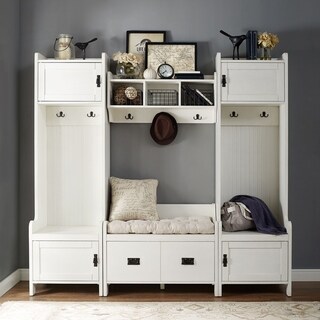 The Gray Barn Fairways 4-piece Entryway Towers, Bench, and Shelf - 78. ...