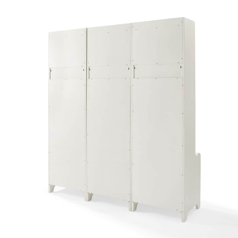 Crosley Fremont 3 Pc Entryway Kit - Three Towers In Distressed White