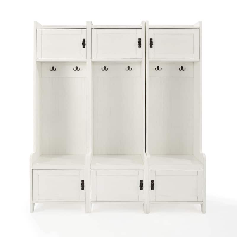 Crosley Fremont 3 Pc Entryway Kit - Three Towers In Distressed White