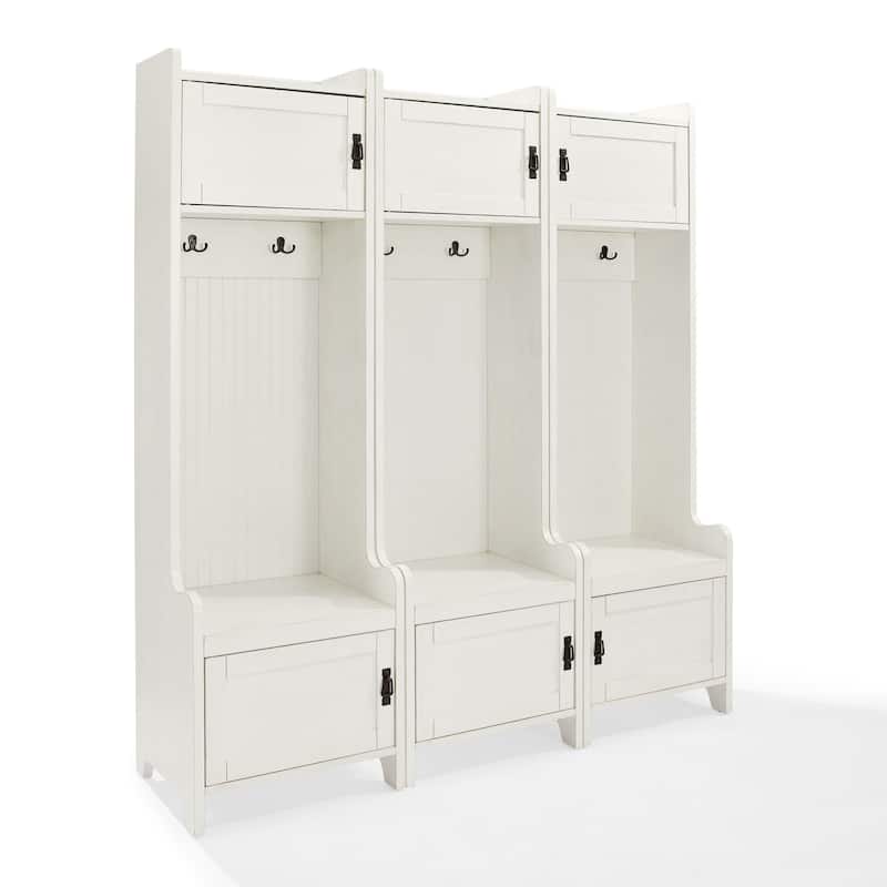 Crosley Fremont 3 Pc Entryway Kit - Three Towers In Distressed White