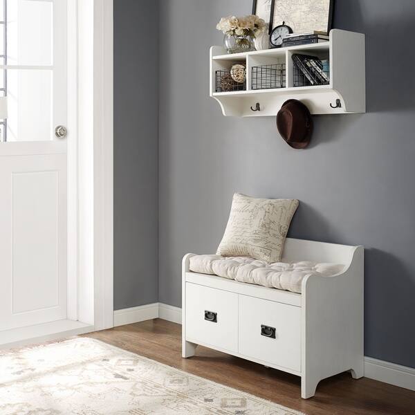 The Gray Barn Fairways 2piece Entryway Bench and Shelf Overstock 27175999