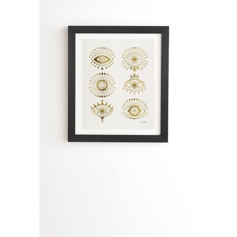 Deny Designs Dramatic Eyes Framed Wall Art (3 Frame Colors) - White