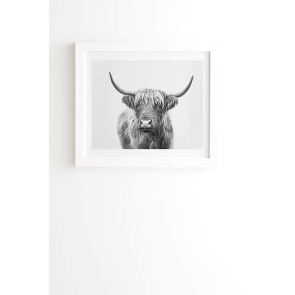 Shop Deny Designs Highland Bull Framed Wall Art 3 Frame Colors