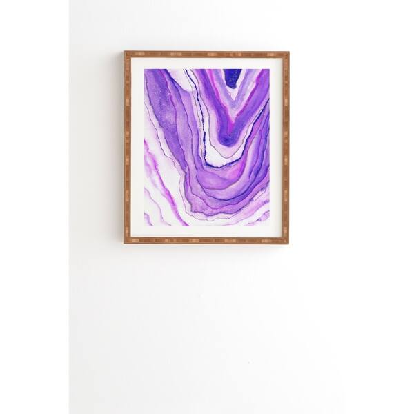 Shop Deny Designs Purple Agate Framed Wall Art 3 Frame Colors
