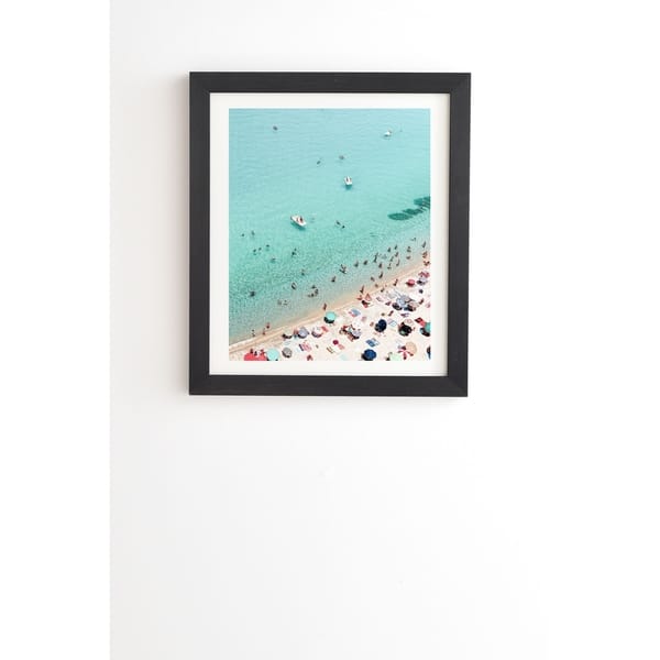Deny Designs Beach People Framed Wall Art (3 Frame Colors) - Blue ...