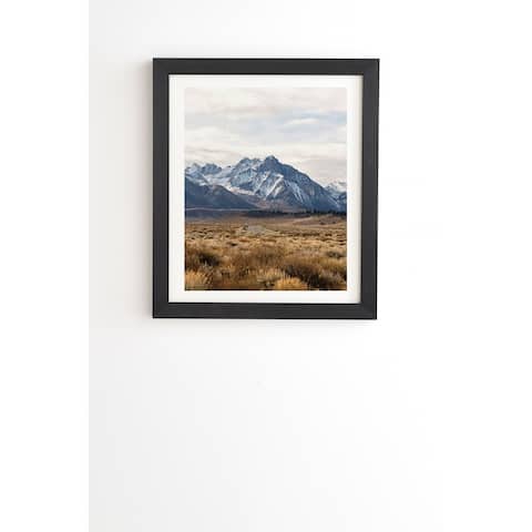 Deny Designs Mountain Travels Framed Wall Art (3 Frame Colors) - Blue