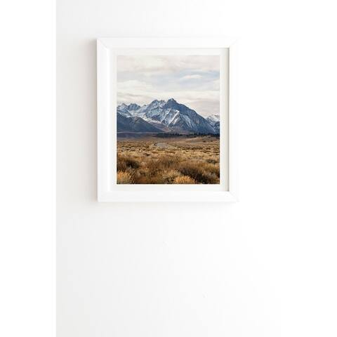 Deny Designs Mountain Travels Framed Wall Art (3 Frame Colors) - Blue