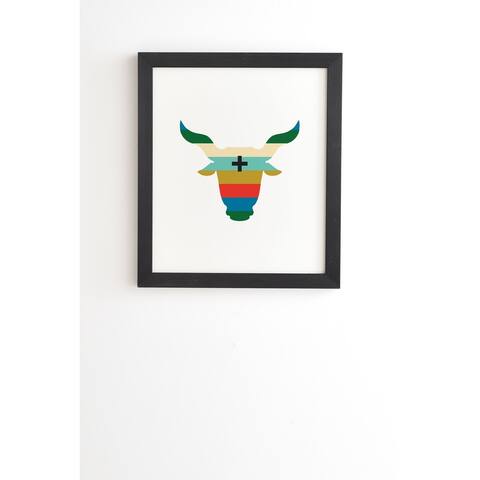 Deny Designs Zodiac Taurus Framed Wall Art (3 Frame Colors) - Multi-Color