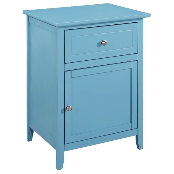 LYKE Home Blue 1 Drawer /1 Door Nightstand