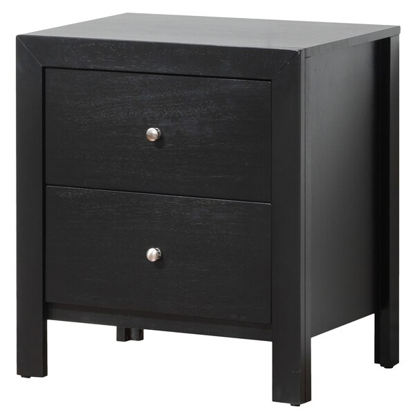 LYKE Home Laurel Black Nightstand