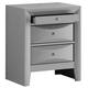 LYKE Home Marcy Silver Nightstand
