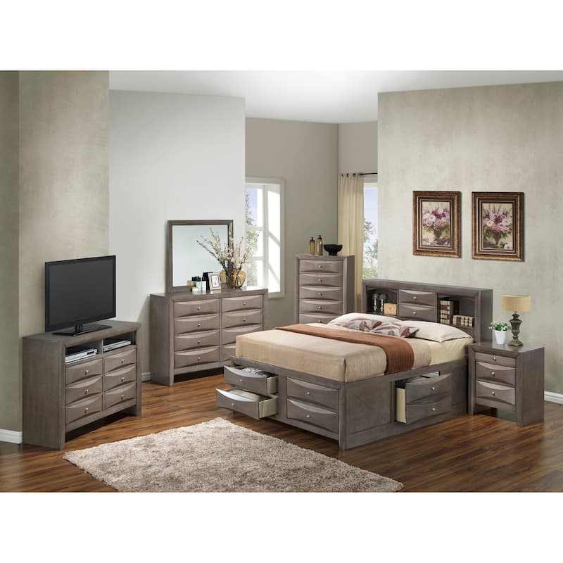 LYKE Home Marcy Gray Nightstand