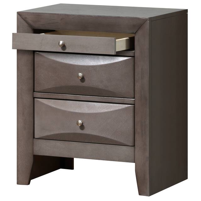 LYKE Home Marcy Gray Nightstand