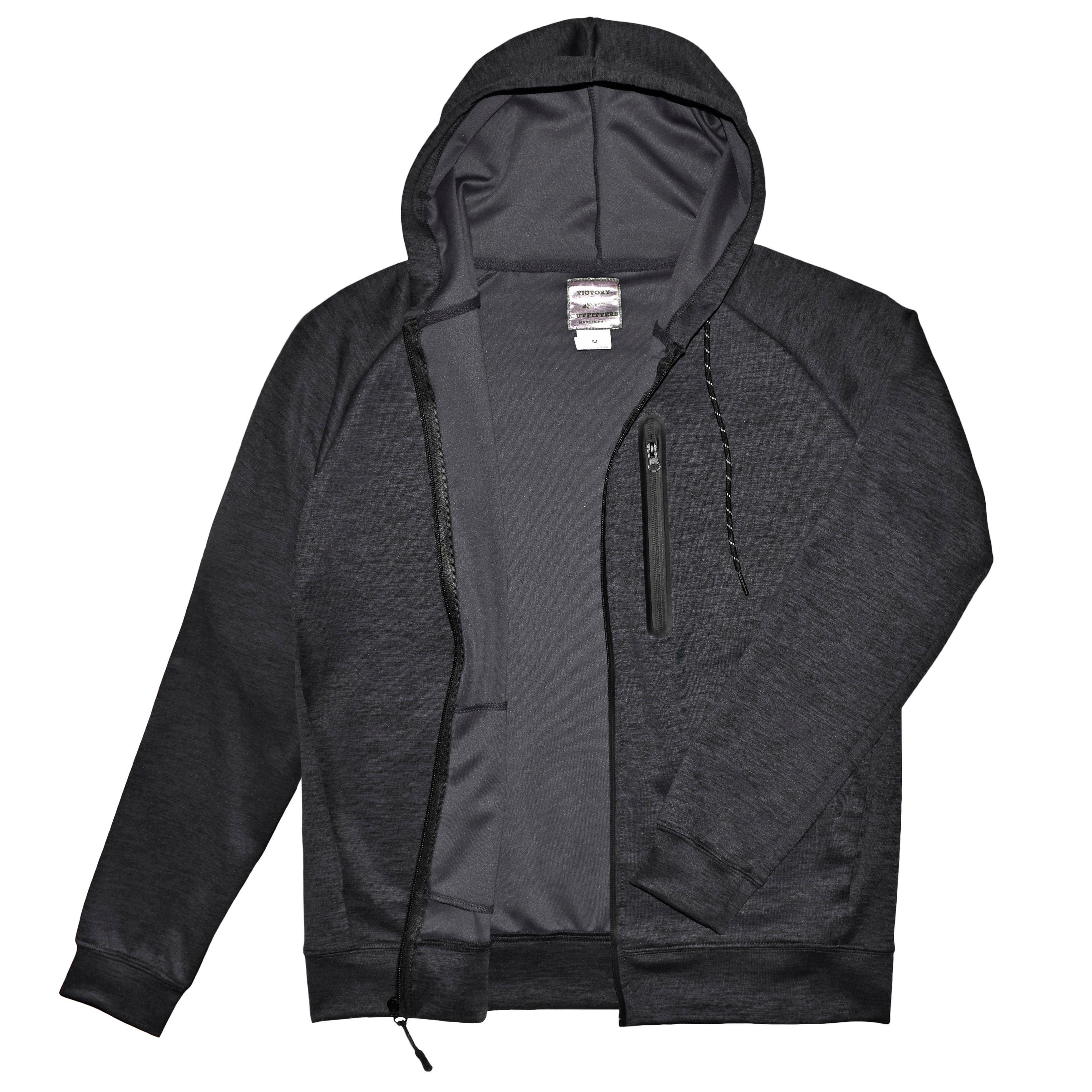 HARVIC INTERNATIONAL LTD Mens Zip-Up Fleece Hoodie
