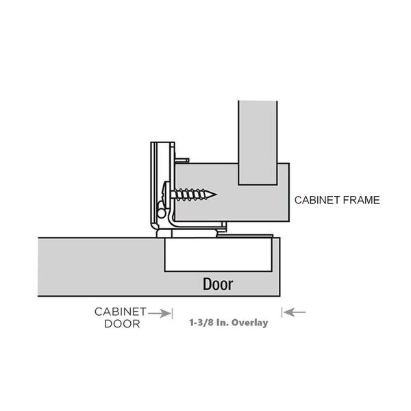 cabinet hinges 1 inch overlay